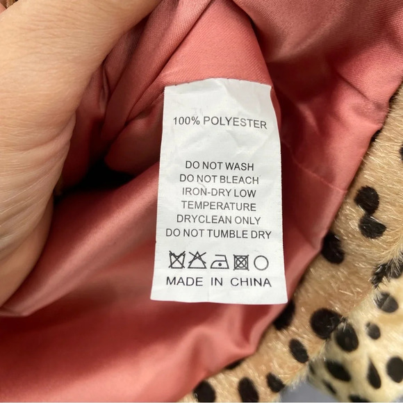 Joyfolie Mia Joy Cheetah Animal Print Faux Fur Jimmie Swing Coat Size 4 NWT - Picture 8 of 10